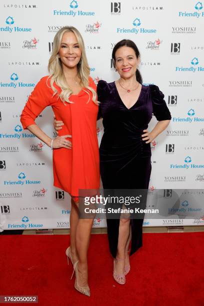 Brandy Ledford and Meredith Salenger attend Friendly House 33rd Annual Awards Luncheon at The Beverly Hilton on October 28, 2023 in Beverly Hills,...