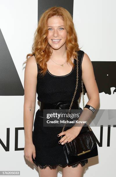 Actress Rachelle Lefevre attends the NKLA Pet Adoption Center Opening Celebration at the NKLA Pet Adoption Center on August 11, 2013 in Los Angeles,...