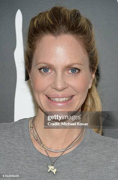 Actress Kristin Bauer van Straten attends the NKLA Pet Adoption Center ribbon cutting and celebrity/donor brunch at the NKLA Pet Adoption Center on...