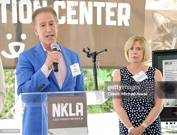 Real estate developer Ron Gershman and his wife Catherine Gershman attend the NKLA Pet Adoption Center Opening Celebration at the NKLA Pet Adoption...