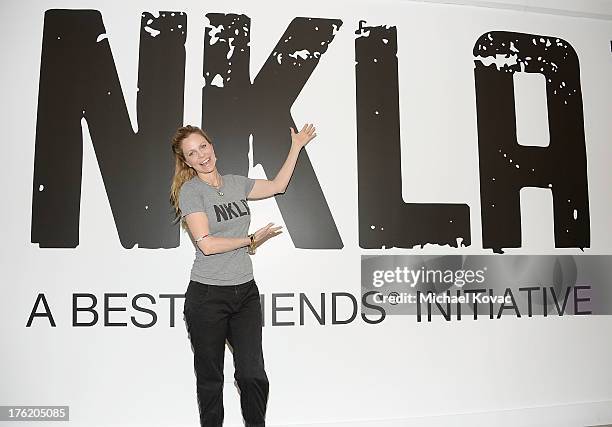 Actress Kristin Bauer van Straten attends the NKLA Pet Adoption Center ribbon cutting and celebrity/donor brunch at the NKLA Pet Adoption Center on...