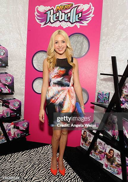 Actress Peyton List attends the Backstage Creations Celebrity Retreat At Teen Choice 2013 at Gibson Amphitheatre on August 11, 2013 in Universal...