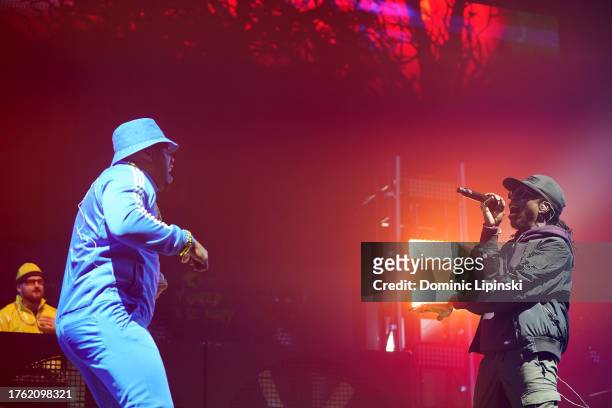 Rudimental performs during the KISS Haunted House Party at M&S Bank Arena on October 28, 2023 in Liverpool, England.