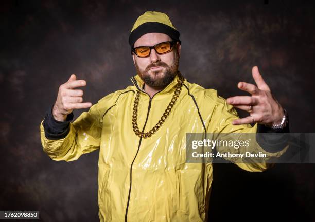 Kesi Dryden of Rudimental attends the KISS Haunted House Party at M&S Bank Arena on October 28, 2023 in Liverpool, England.