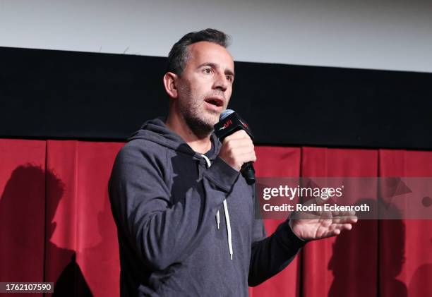 Nikolaj Arcel speaks at the AFI Fest 2023: screening of "The Promised Land" at TCL Chinese 6 Theatres on October 28, 2023 in Hollywood, California.