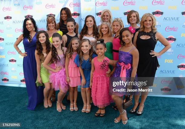 The cast of "Dance Moms" attend the Teen Choice Awards 2013 at Gibson Amphitheatre on August 11, 2013 in Universal City, California.