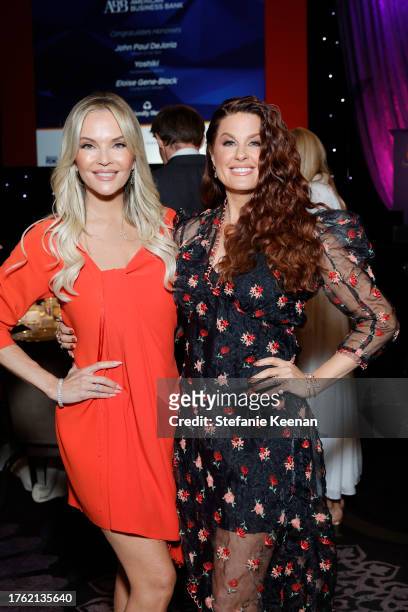 Brandy Ledford and Hilary Roberts attend Friendly House 33rd Annual Awards Luncheon at The Beverly Hilton on October 28, 2023 in Beverly Hills,...