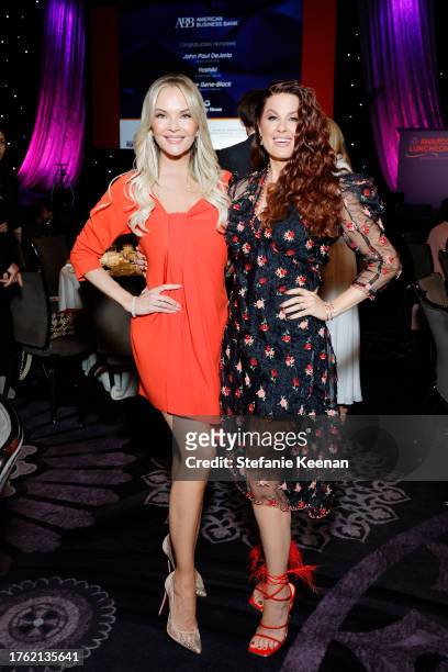 Brandy Ledford and Hilary Roberts attend Friendly House 33rd Annual Awards Luncheon at The Beverly Hilton on October 28, 2023 in Beverly Hills,...