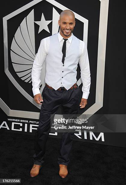 Actor Ricky Whittle arrives at the 'Pacific Rim' - Los Angeles Premiere at Dolby Theatre on July 9, 2013 in Hollywood, California.