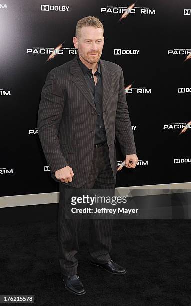 Actor Max Martini arrives at the 'Pacific Rim' - Los Angeles Premiere at Dolby Theatre on July 9, 2013 in Hollywood, California.