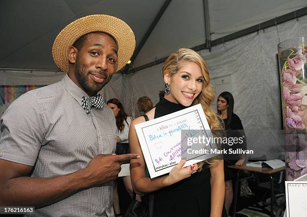 Musicians Twitch and Allison Holker attend the Backstage Creations Celebrity Retreat At Teen Choice 2013 at Gibson Amphitheatre on August 11, 2013 in...