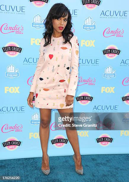 Kerry Washington arrives at the 2013 Teen Choice Awards at Gibson Amphitheatre on August 11, 2013 in Universal City, California.