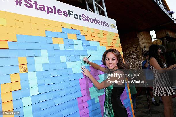 Savannah Jade arrives at Staples, Boys & Girls Clubs of America and teen actor Jake T. Austin mark the end of summer with a star-studded school...