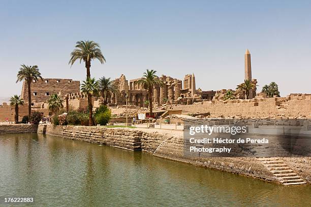 karnak temple - temples of karnak stock pictures, royalty-free photos & images