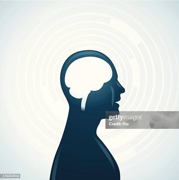 brain waves - eeg stock illustrations