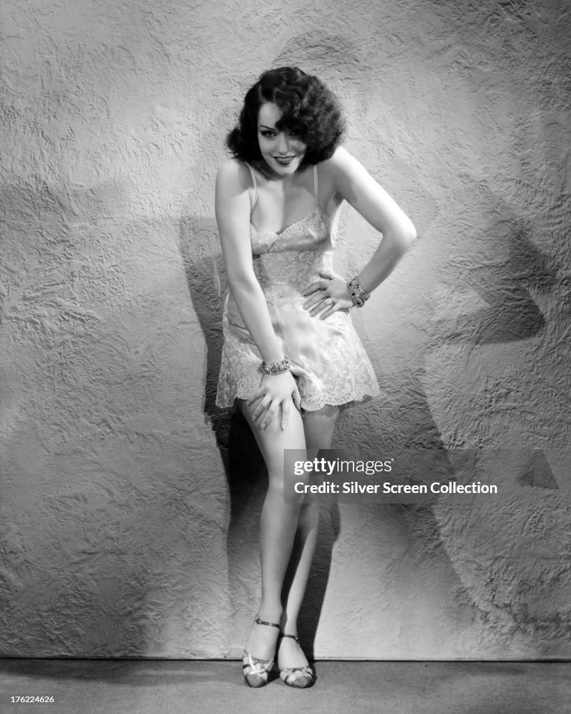 Mexican actress Lupe Velez posing in a lace camisole, circa 1930. News ...