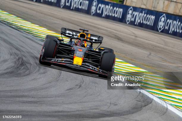 Driver Max Verstappen of Red Bull Racing, in action during the qualifying to the Grand Prix Sao Paulo of Formula 1 2023 at Interlagos autodrome in...