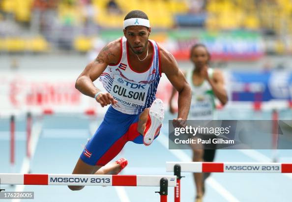 Culson Javier Culson of Puerto Rico competes in the Men's 400 metres hurdles ...