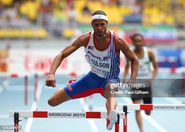 Culson Javier Culson of Puerto Rico competes in the Men's 400 metres hurdles ...