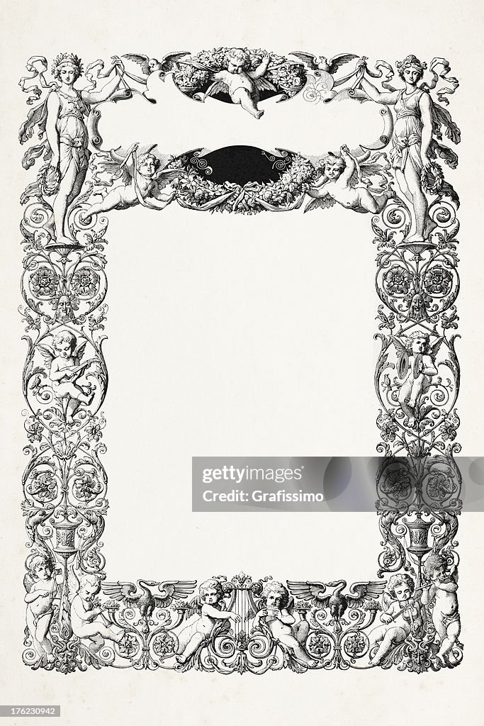 Floral decoration frame from 1881