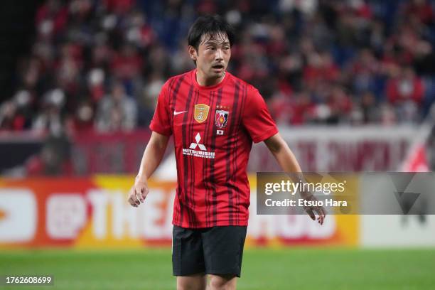 Shoya Nakajima of Urawa Red Diamonds react during the AFC Champions League Group J match between Urawa Red Diamonds and Pohang Steelers at Saitama...
