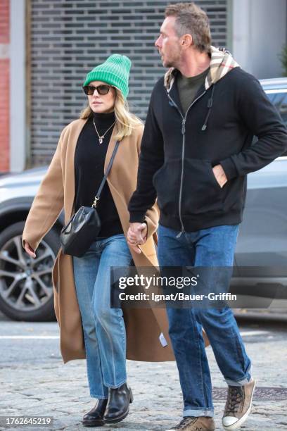 Kristen Bell and Dax Shepard are seen on November 03, 2023 in New York City.