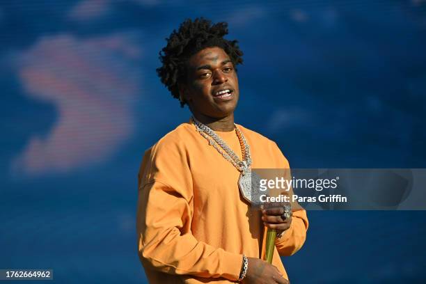 Rapper Kodak Black performs onstage on Day 1 of 2023 ONE MusicFest at Piedmont Park on October 28, 2023 in Atlanta, Georgia.