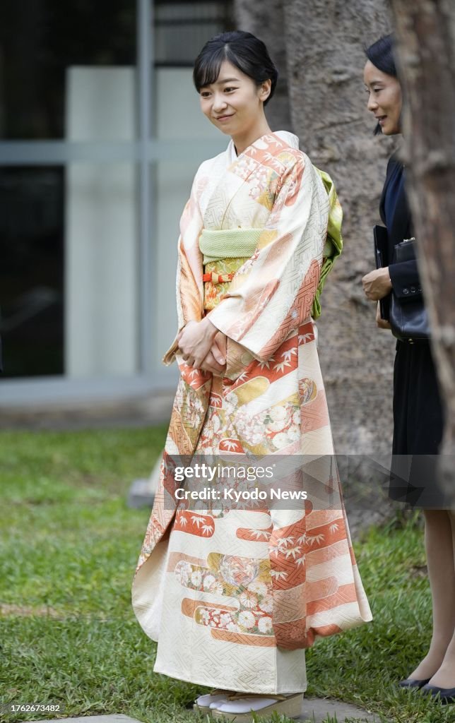 Kako Rajar Japanese Princess Kako walks in a Japanese garden at a cultural hall ...