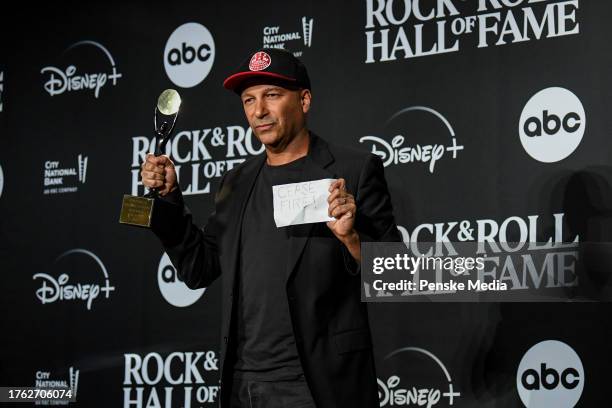 Tom Morello at the 38th Annual Rock & Roll Hall Of Fame Induction Ceremony at Barclays Center on November 03, 2023 in New York City.