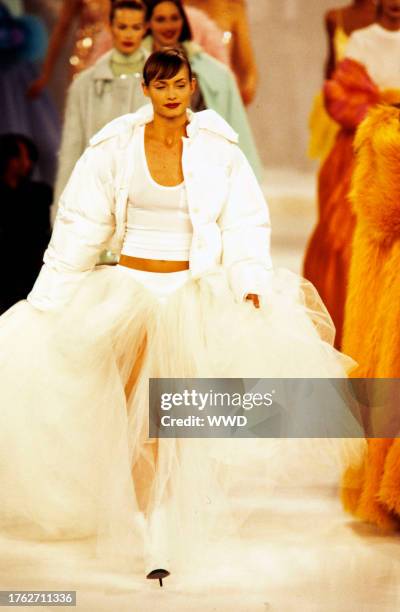 Model Amber Valletta; The filming of this fashion show is part of the Unzipped documentary.