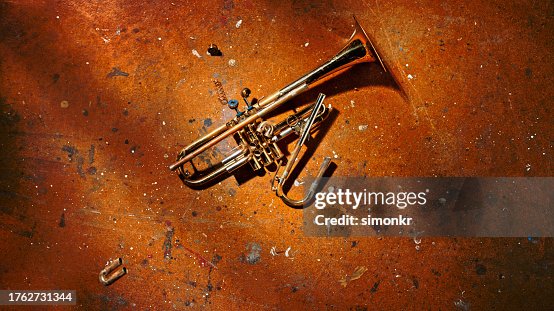 Trumpet Off Ramp Broken Trumpet On Floor High-Res Stock Photo - Getty Images