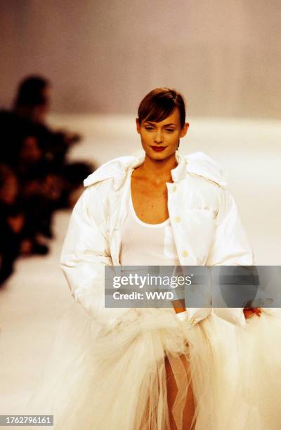 Model Amber Valletta; The filming of this fashion show is part of the Unzipped documentary.