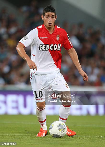 James Rodriguez of AS Monaco in action during the french Ligue 1 match between FC Girondins de Bordeaux and AS Monaco FC at the Stade Chaban-Delmas...