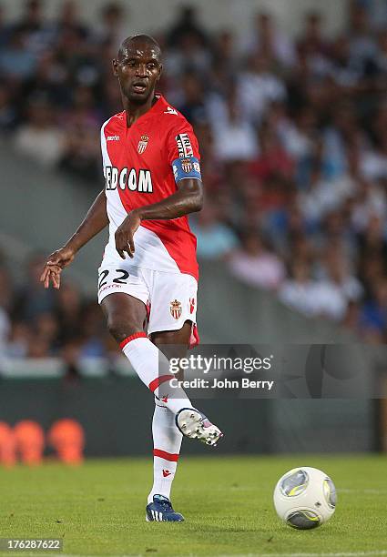 Eric Abidal of AS Monaco in action during the french Ligue 1 match between FC Girondins de Bordeaux and AS Monaco FC at the Stade Chaban-Delmas...