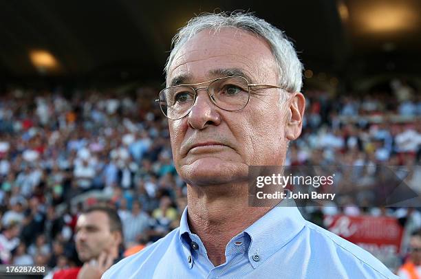 Claudio Ranieri, coach of AS Monaco looks on during the french Ligue 1 match between FC Girondins de Bordeaux and AS Monaco FC at the Stade...
