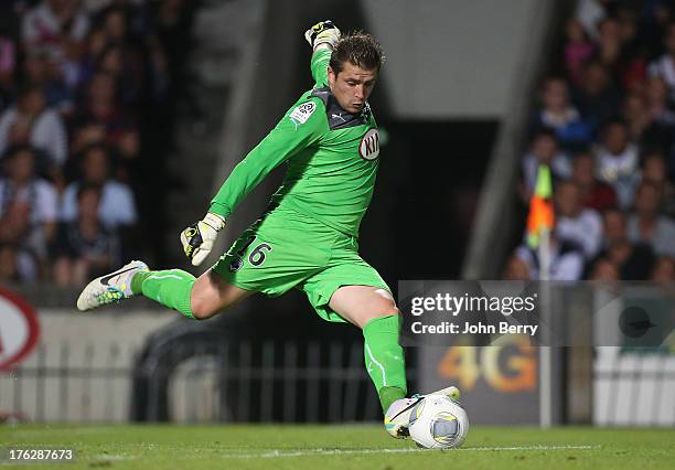 Cedric Carrasso, goalkeeper of Bordeaux in action during the french Ligue 1 match between FC Girondins de Bordeaux and AS Monaco FC at the Stade...