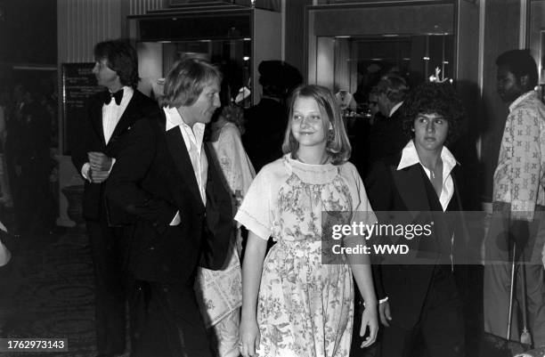 Jodie Foster attends the Governors Ball, following the 49th Academy Awards, at Beverly Hilton Hotel in Beverly Hills, California, on March 28, 1977.