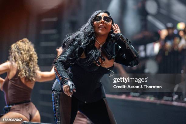 Lil Kim performs onstage during Day 1 of One MusicFest at Piedmont Park on October 28, 2023 in Atlanta, Georgia.