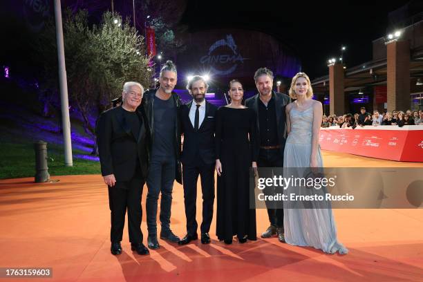 Giorgio Colangeli, Roberto Angelini, Massimiliano Benvenuto, Vanessa Scalera, Edoardo Pesce and Elena Radonicich attend a red carpet for the movie...