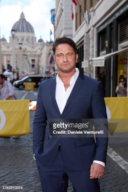 Gerard Butler attends a red carpet at the 21st Alice Nella Città during the 18th Rome Film Festival on October 29, 2023 in Rome, Italy.