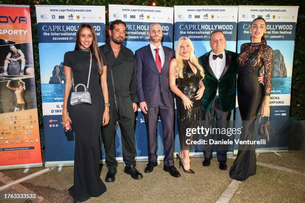 Maya Talem, Amr Saad, Oliver Trevenar, Lady Monika Bacardi, Pascal Vicedomini and Audrey Chabloz attend the Roma Fall Gala 2023 during the 18th Rome...