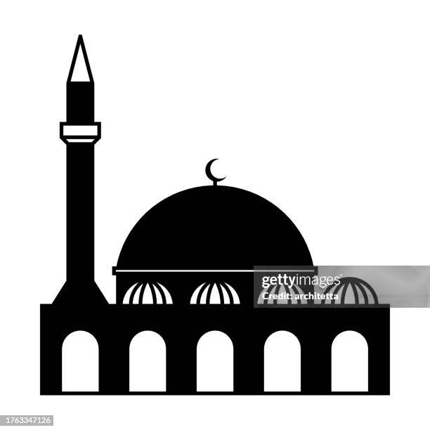 bildbanksillustrationer, clip art samt tecknat material och ikoner med mosque icon - moské