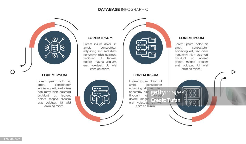 Database Infographic Template Big Data Analyzing Personal Data Cloud ...