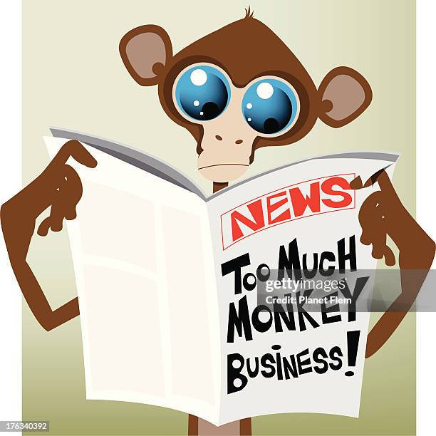 ilustraciones, imágenes clip art, dibujos animados e iconos de stock de mono de negocios - dos caras