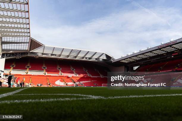 General stadium view of Anfield ahead of the Premier League match between Liverpool FC and Nottingham Forest at Anfield on October 29, 2023 in...