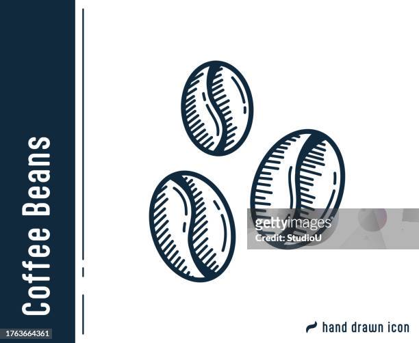 coffee bean single icon design. - roasted coffee bean stock illustrations