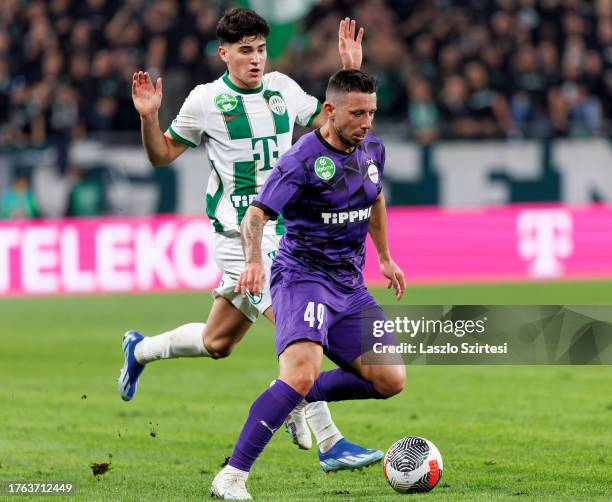 BUDAPEST, HUNGARY - APRIL 2: Krisztian Lisztes of Ferencvarosi TC