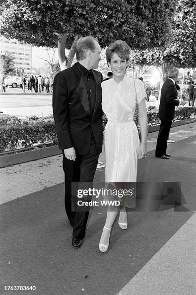 Michael Riva Michael Riva and Jamie Lee Curtis attend the 55th Academy Awards at ...