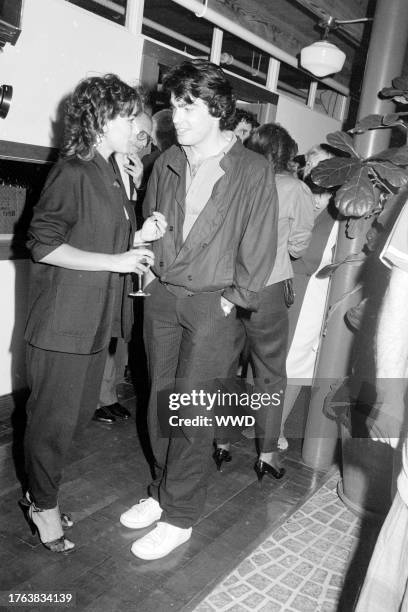 Maria Richwine and Peter Gallagher attend a party in Los Angeles, California, on July 13, 1982.