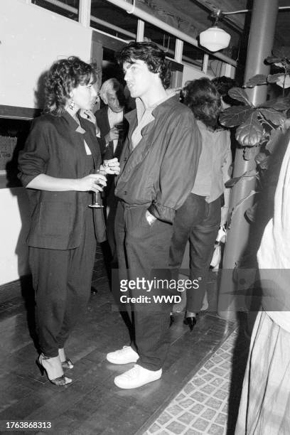 Maria Richwine and Peter Gallagher attend a party in Los Angeles, California, on July 13, 1982.